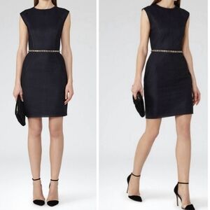 NWT REISS GRANGER JERSEY DRESS NIGHT NAVY | US 6